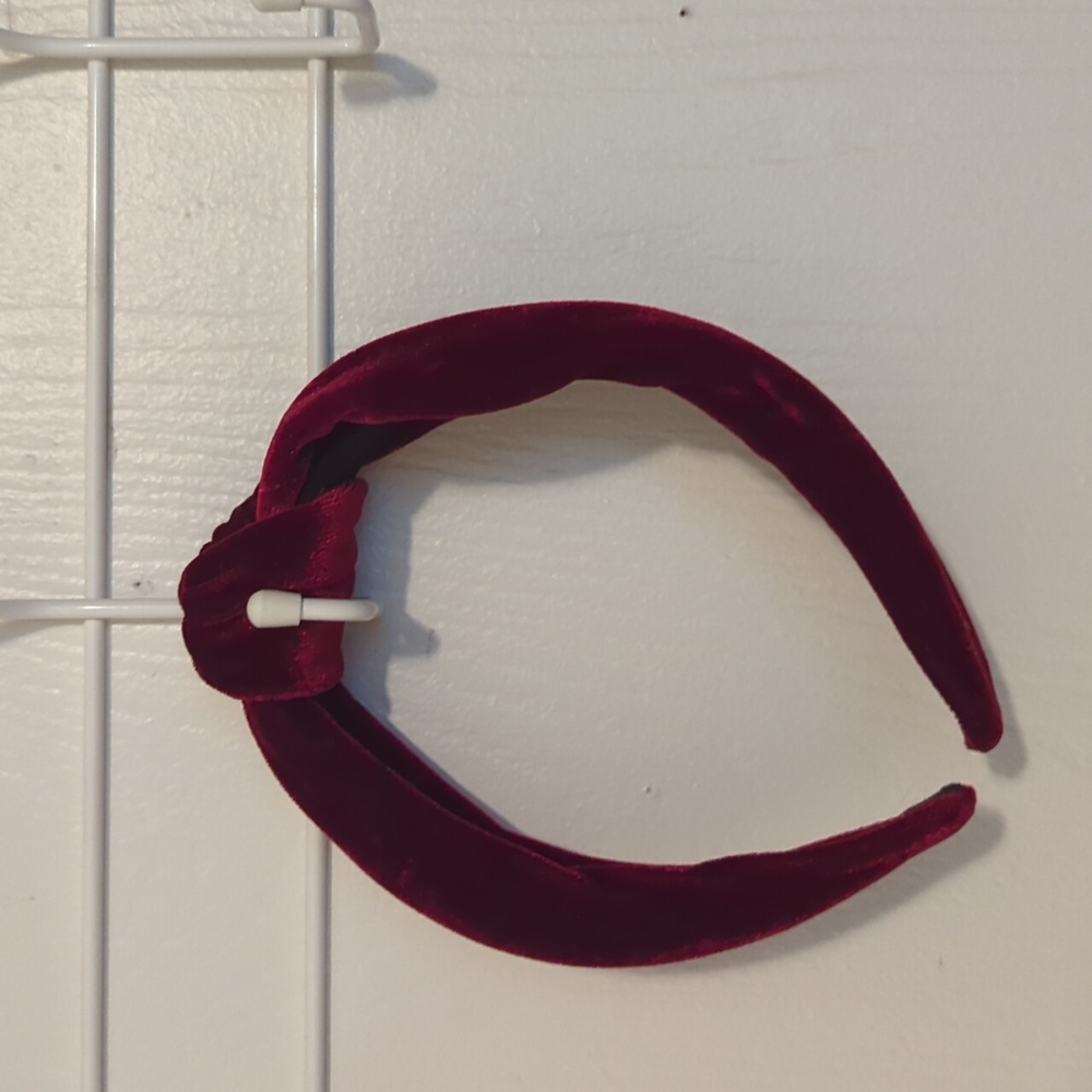 Red velvet knot headband